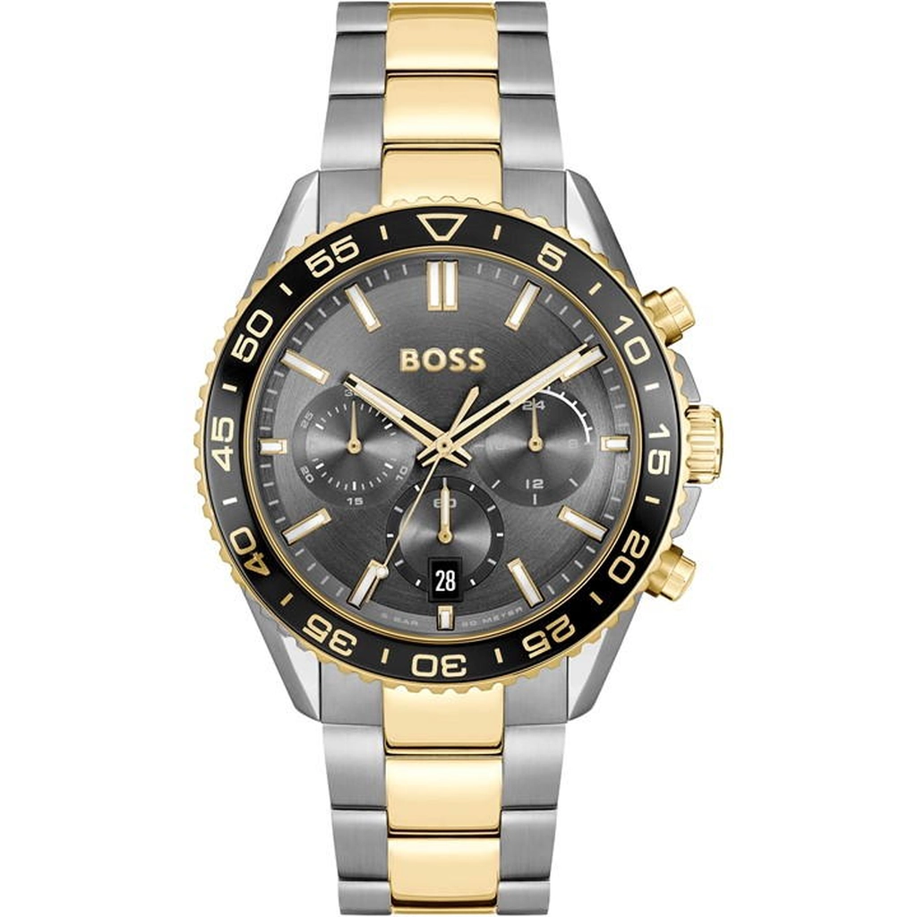 Hugo Boss Gents  Runner Chronograph Watch - Silver